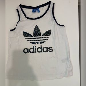 Adidas Classic White Tank with Black Accents